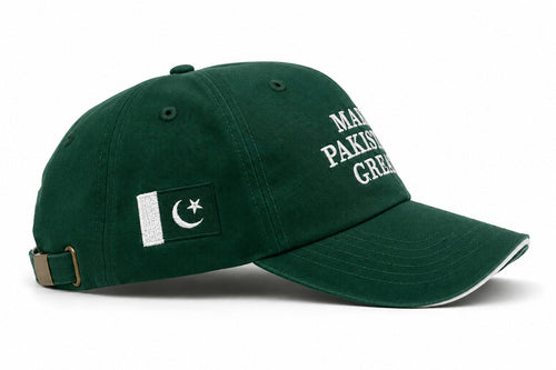 Make Pakistan Great Premium Embroidered Cap – Dark Green Adjustable Baseball Hat
